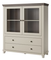 Vitrina niska Evora - svijetlo bež/svijetlo bež/hrast dunin - 24D1JU46