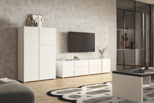 Helvetia meble - Visoka komoda Asymetric - bijela - 2497OA46