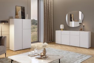 Helvetia meble - Visoka komoda Asymetric - bijela - 2497OA46