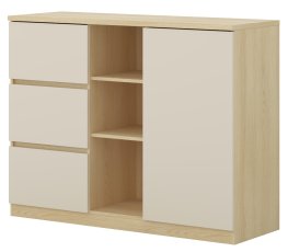 Komoda s regalom Terra - hrast/bež - 24LBON22