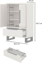Helvetia meble - Visoka komoda Halle S - kašmir - 24KSNG38