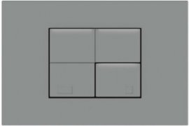 WC tipka Tile krom mat