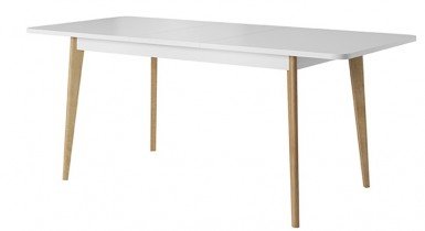 Piaski - Blagovaonski stol na razvlačenje Nordi PST140 - bijela/hrast