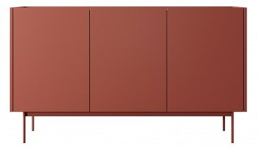 Piaski - Komoda Color K-144 - Crvena/Linea hrast
