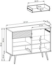 Piaski - Komoda Oro KSZ107 - bež