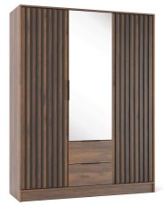 Garderobni ormar Nelly 3D s ogledalom - orah warmia