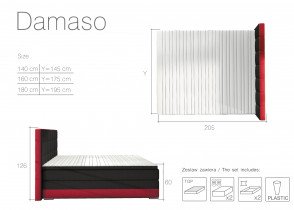 Eltap - Boxspring krevet Damaso - 140x200 cm