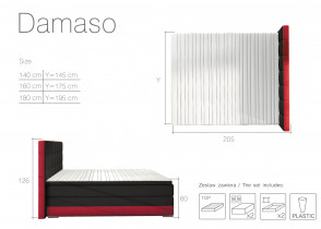 Eltap - Boxspring krevet Damaso - 160x200 cm