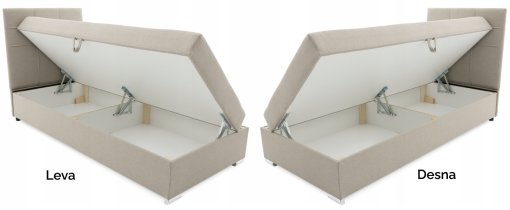 Kutne garniture PKMebel - Boxspring krevet 58 standardni s gumbima