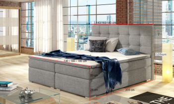 Eltap - Boxspring krevet Inez - 160x200 cm