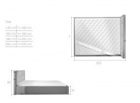 Eltap - Krevet Latina s metalnom konstrukcijom - 180x200 cm