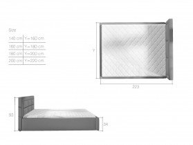 Eltap - Krevet Rosano - 200x200 cm
