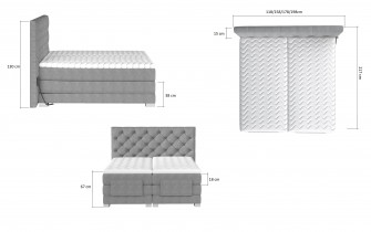 Eltap - Boxspring krevet Clover 140x200 cm
