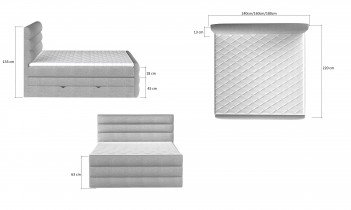 Eltap - Boxspring krevet Cande 160x200 cm