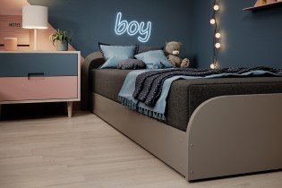 Eltap - Dječji krevet Parys 80x190 cm - siva
