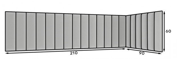Eltap - Tapecirani paneli Quadratta 210x90x60