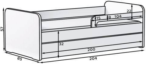 Eltap stock - Dječji krevet Duuli - 80x200 cm