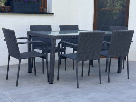 Komplet blagovaonskog namještaja Avvicente - crni - MS.009.007