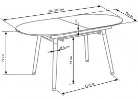 Halmar - Blagovaonski stol na razvlačenje Caliber