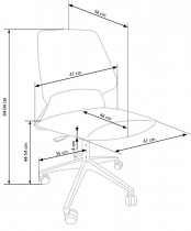 Halmar - Dječja radna stolica Gravity - crna/plava