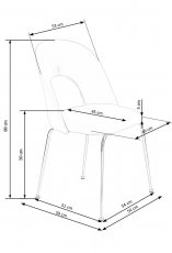 Halmar - Stolica K385 - svijetloroza