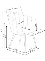 Halmar - Stolica K410 - siva