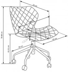 Uredska stolica Matrix 3 - crna/roza