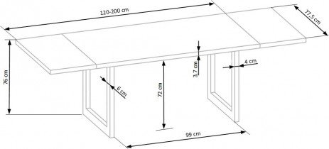 Halmar - Blagovaonski stol Radus drveni - 120 cm