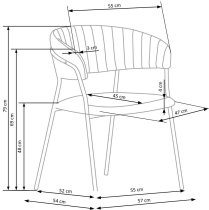 Halmar - Stolica K426 - crna