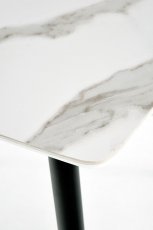 Halmar - Blagovaonski stol Marco - bijeli mramor/crna