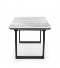 Halmar - Blagovaonski stol na razvlačenje Marley - bijeli mramor, siva / crna