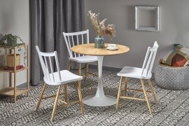 Stol Sting - zlatni hrast / bijela