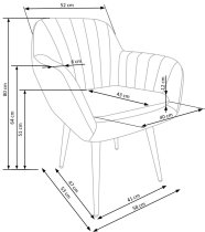 Halmar - Blagovaonska stolica K429 - siva