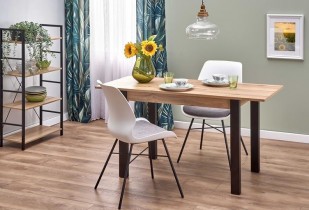 Blagovaonski stol na razvlačenje Gino - votan hrast/crni