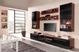 TV regal Luna - šljiva/crna