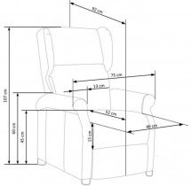 Halmar - Fotelja Agustin 2 - bež