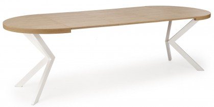 Halmar - Blagovaonski stol na razvlačenje Peroni 100/250 cm - zlatni hrast/bijela