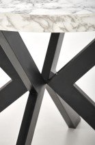 Halmar - Blagovaonski stol na razvlačenje Peroni 100/250 cm - bijeli mramor/crna