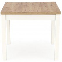 Halmar - Blagovaonski stol na razvlačenje Tiago kvadrat 90/125 cm - hrast craft/bijela 
