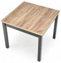 Halmar - Blagovaonski stol na razvlačenje Tiago kvadrat 90/125 cm - hrast craft/crna