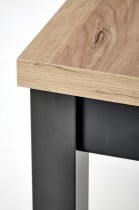 Halmar - Blagovaonski stol na razvlačenje Tiago kvadrat 90/125 cm - hrast craft/crna