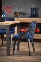 Halmar - Blagovaonski stol na razvlačenje Tiago kvadrat 90/125 cm - hrast craft/crna