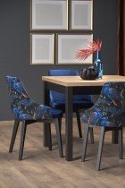 Halmar - Blagovaonski stol na razvlačenje Tiago kvadrat 90/125 cm - hrast craft/crna