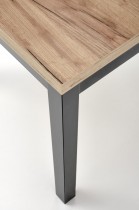 Halmar - Blagovaonski stol na razvlačenje Tiago kvadrat 90/125 cm - hrast craft/crna