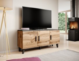 Komoda Lotta 150 cm - wotan hrast/crna