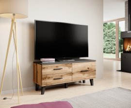 TV element Lotta 120 cm - wotan hrast/crna