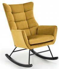 Halmar - Fotelja s funkcijom ljuljanja Bazalto - senf