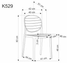 Halmar - Blagovaonska stolica K529 - bijela