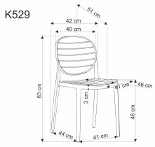 Halmar - Blagovaonska stolica K529 - bijela/nature