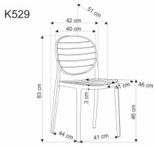 Halmar - Blagovaonska stolica K529 - crna/nature
